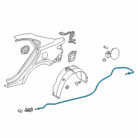OEM 2019 Kia Rio Cable Assembly-Trunk Lid Release Diagram - 81280H9000