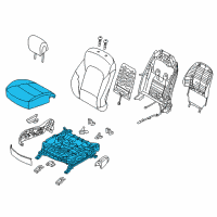 OEM 2016 Hyundai Santa Fe Cushion Assembly-Front Seat, Passenger Diagram - 88108-B8000-R5X