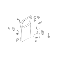 OEM 1994 Ford E-150 Econoline Latch Rods Diagram - F2UZ-1526460-A