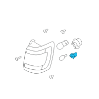 OEM Ford Explorer Sport Trac Repeater Bulb Socket Diagram - AL8Z-13411-B