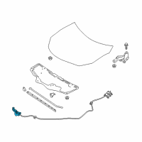 OEM 2016 Nissan Sentra Male Hood Lock Diagram - 65601-5UD0A