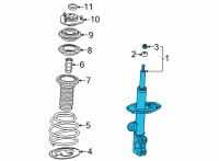 OEM 2019 Toyota Mirai Strut Diagram - 48510-69665