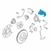 OEM BMW 650i xDrive Gran Coupe Driver Lh Rear Caliper With M-Sport Package Diagram - 34-21-7-846-693