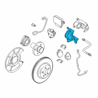 OEM 2013 BMW 640i Gran Coupe Calliper Carrier Right Diagram - 34-21-6-793-054