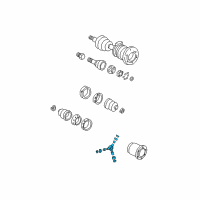 OEM Oldsmobile Bravada Spider Kit, Front Wheel Drive Shaft Tri-Pot Joint Diagram - 7845014