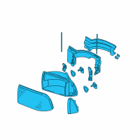 OEM 1996 Chevrolet S10 Driver Side Headlight Assembly Composite Diagram - 16525161