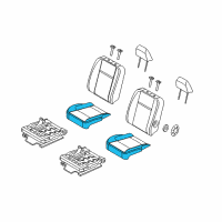 OEM 2008 Dodge Ram 2500 Seat Cushion Passenger Foam Diagram - 5179946AA