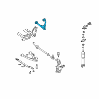 OEM 2010 Chevrolet Corvette Upper Control Arm Diagram - 10308991