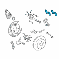 OEM 2019 Lexus RX350L Rear Disc Brake Pad Kit Diagram - 04466-48160