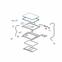 OEM Chevrolet Malibu Glass Weatherstrip Diagram - 15893292