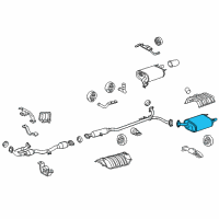 OEM 2015 Toyota Camry Rear Muffler Diagram - 17440-0P041