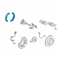 OEM Acura TL Shoe Set, Rear Brake Diagram - 43053-SJA-000