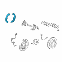 OEM 2009 Acura RL Shoe Set, Rear Brake Diagram - 43053-SJA-000