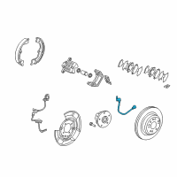 OEM Acura RL Hose Set, Right Rear Brake Diagram - 01466-SJA-000