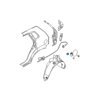 OEM Kia Borrego Spring-Fuel Filler Door Diagram - 695541F000