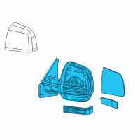 OEM 2017 Ram ProMaster City Outside Rear-View Mirror Left Diagram - 6ER59LXHAA