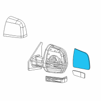 OEM 2021 Ram ProMaster City Mirror Replacement Glass Diagram - 68280570AA