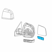 OEM 2021 Ram ProMaster City Glass-SPOTTER Mirror Replacement Diagram - 68280566AA