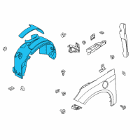 OEM 2013 Ford Focus Fender Liner Diagram - AM5Z-16103-B