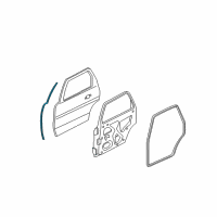 OEM Mercury Front Weatherstrip Diagram - 8L8Z-7825354-C