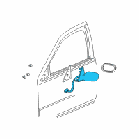 OEM 2004 Cadillac Seville Mirror Assembly Diagram - 25644750