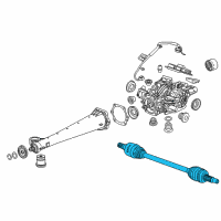 OEM Cadillac XT6 Drive Axle Assembly Diagram - 84853347