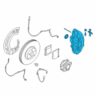 OEM 2020 BMW 840i Gran Coupe Brake Caliper Housing Blue L Diagram - 34-10-6-891-335