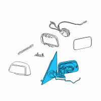 OEM 2006 BMW X3 Heated Outside Mirror, Left Diagram - 51-16-3-448-165