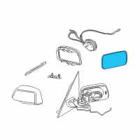 OEM 2008 BMW X3 Mirror Glass, Heated, Convex, Right Diagram - 51-16-3-404-636