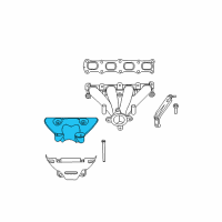 OEM 2014 Jeep Compass Shield-Exhaust Manifold Diagram - 4693349AC