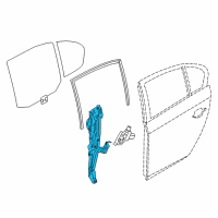 OEM BMW 535d Rear Left Window Regulator Diagram - 51-35-7-182-613