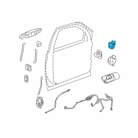 OEM 2013 Chevrolet Suburban 2500 Upper Hinge Diagram - 25854415