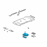 OEM 2004 Honda CR-V Console Assy., Roof *NH425L* (LIGHT SEAGULL GRAY) Diagram - 83250-S84-A01ZF