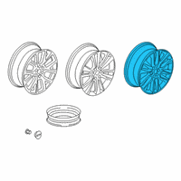 OEM 2019 Cadillac XT5 Wheel, Alloy Diagram - 84444233