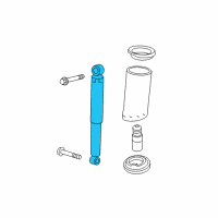 OEM 2007 Chevrolet Equinox Rear Shock Absorber Assembly Diagram - 15806822