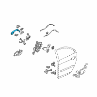 OEM 2011 Acura RL Handle, Right Rear (Platinum Frost Metallic) Diagram - 72641-SJA-A01ZK