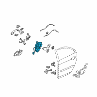 OEM Acura RL Latch Assembly, Left Rear Diagram - 72650-SJA-J04