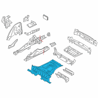 OEM 2017 BMW X4 Front Trunk Floor Diagram - 41-00-7-283-853