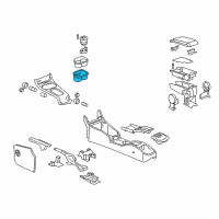 OEM 2008 Pontiac G5 Front Cup Holder Diagram - 15213003