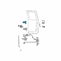 OEM Ford F-250 Super Duty Upper Hinge Diagram - 4C3Z-2626800-BA