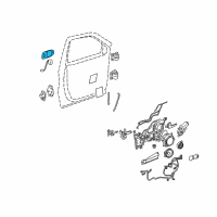 OEM Chevrolet Uplander Handle Asm-Front Side Door Outside *Black Diagram - 10340131