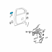 OEM 2005 Saturn Relay Handle Asm-Front Side Door Outside *Black Diagram - 10340131