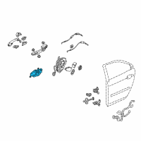 OEM 2006 Acura RL Handle Assembly, Driver Side Inside (Graphite Black) Diagram - 72160-SJA-013ZB