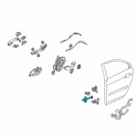 OEM Acura RL Checker, Right Rear Door Diagram - 72840-SJA-A01