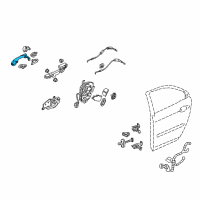 OEM 2007 Acura RL Handle, Left Rear (Opulent Blue Pearl) Diagram - 72681-SJA-A01ZB