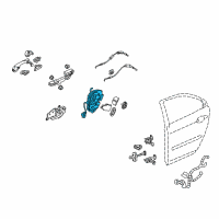 OEM 2006 Acura RL Latch Assembly, Right Rear Door Power Diagram - 72610-SJA-J04