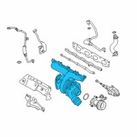 OEM 2020 BMW 530i xDrive TURBOCHARGER WITH EXHAUST MA Diagram - 11-65-8-631-904
