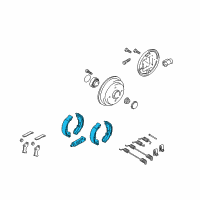 OEM Ford Focus Rear Shoes Diagram - YU2Z-2V200-BARM