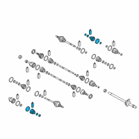 OEM Kia Stinger Boot Kit-Front Axle Differential Diagram - 49542J5100