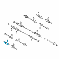 OEM Kia Stinger Joint Kit-Front Axle Differential Diagram - 49536J5100